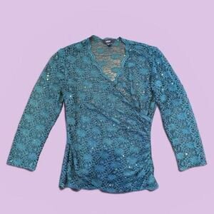 Deep green sequin long sleeve